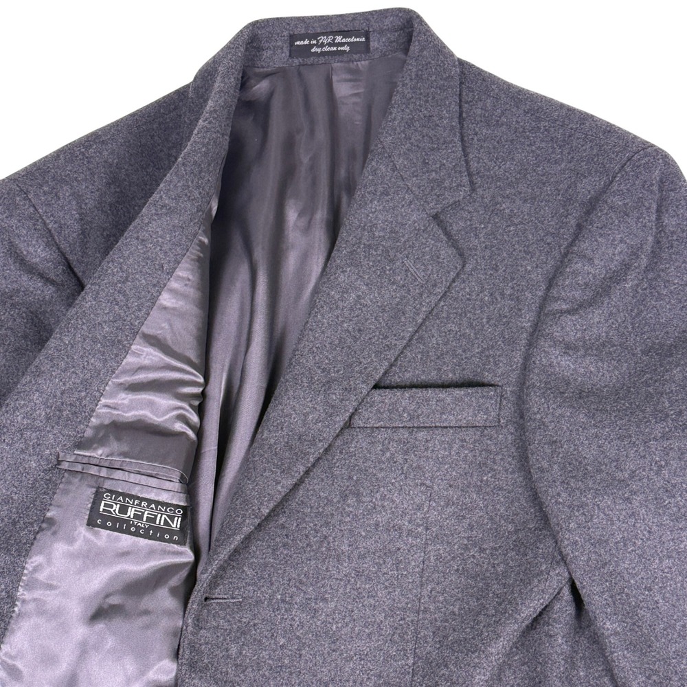 Gianfranco Ruffini Italy Collection Cashmere Blend Gray Wool Blazer R-40‎